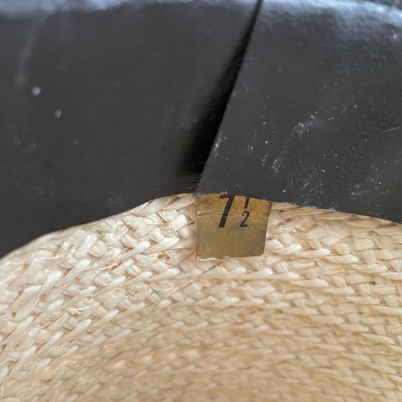 Cowboy Western Mens Hat with band made of real feathers size 7 1/2 vintage - Picture 2 of 4